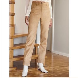 Aritzia Melina Pants Tan Suede